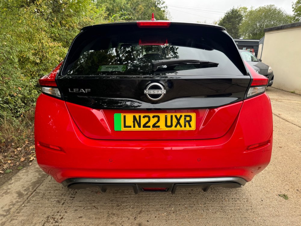 Red 2022 Nissan LEAF 59kWh e Tekna Hatchback 5dr Electric Auto 217 ps in Reigate