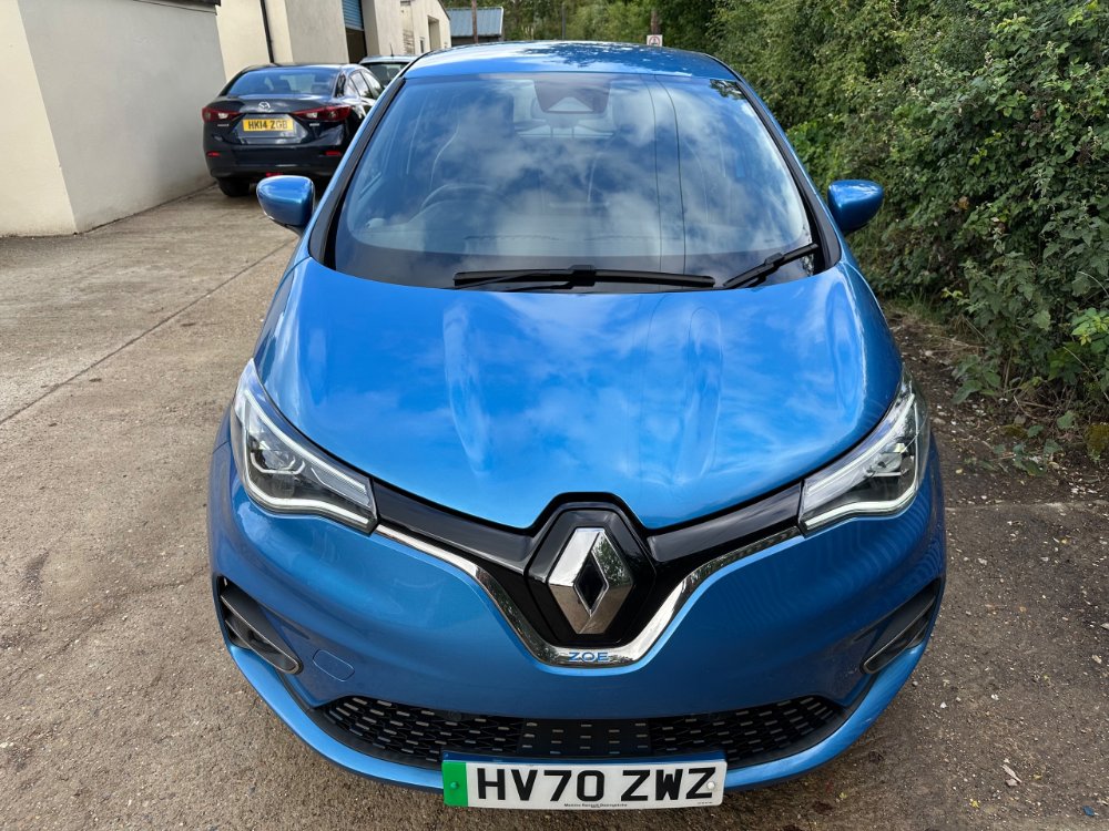 Blue 2020 Renault Zoe R135 52kWh GT Line Hatchback 5dr Electric Auto i Rapid Charge 134 bhp in KD Trade Sales Ltd